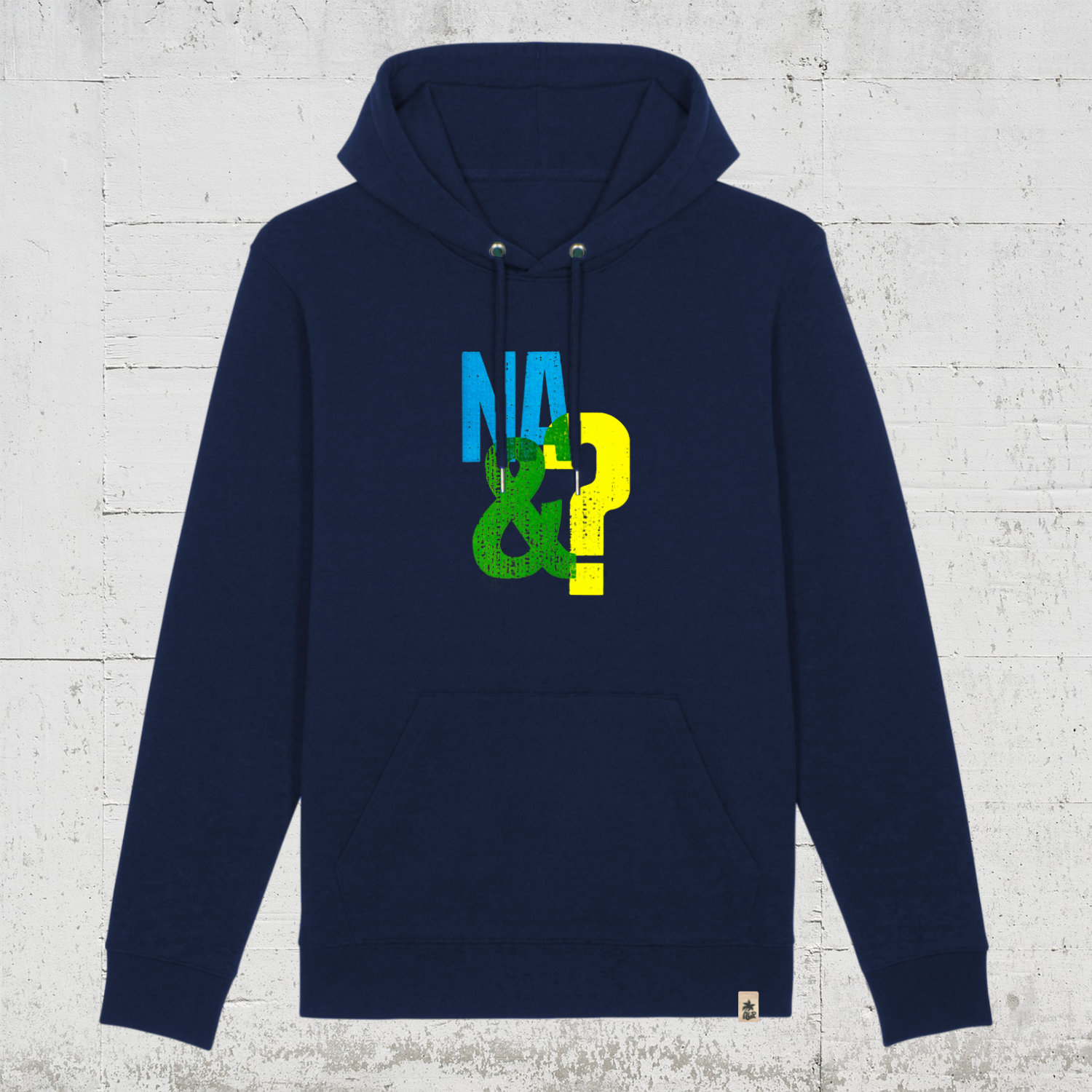 About Paper - Na&?  | Bio Hoodie unisex HLP Artists french navy