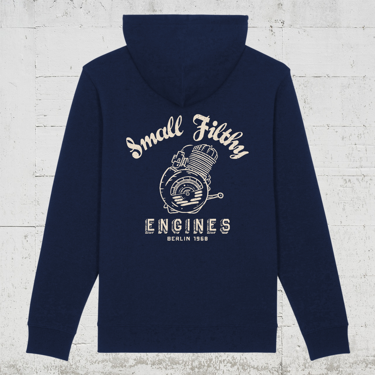 SFE moto76co | HLP Artists Bio Hoodie unisex back - french navy