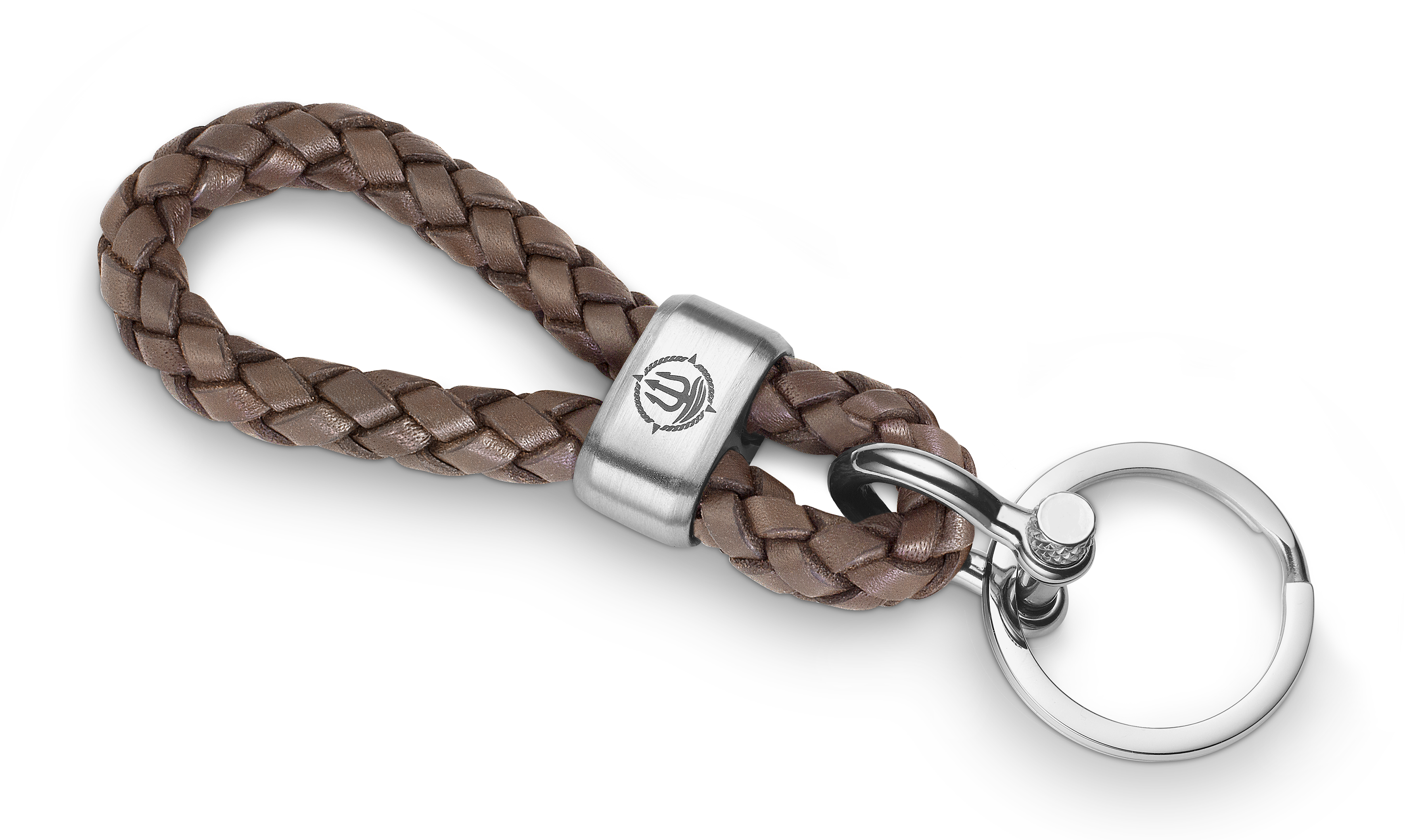 Schlüsselkette "Sylt" 8mm Leder braun