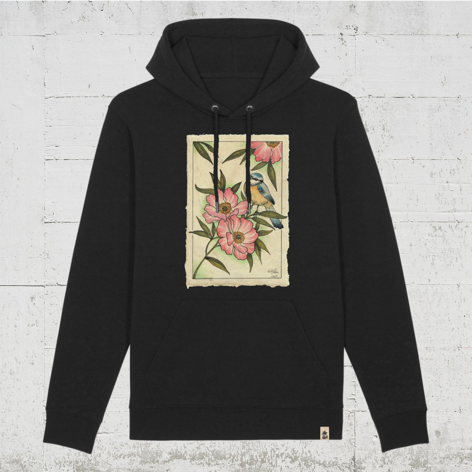 Cutekarin - Blaumeise |  Bio Hoodie unisex HLP Artists black