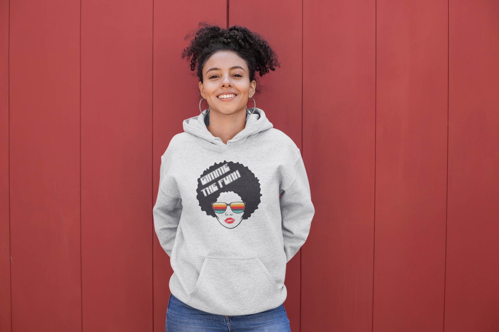 Mrs Funk | Bio Hoodie unisex Foto heather grey
