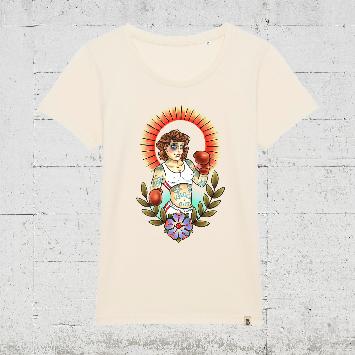 Cutekarin - Knock Out | Bio T-Shirt Women HLP Artists natural raw