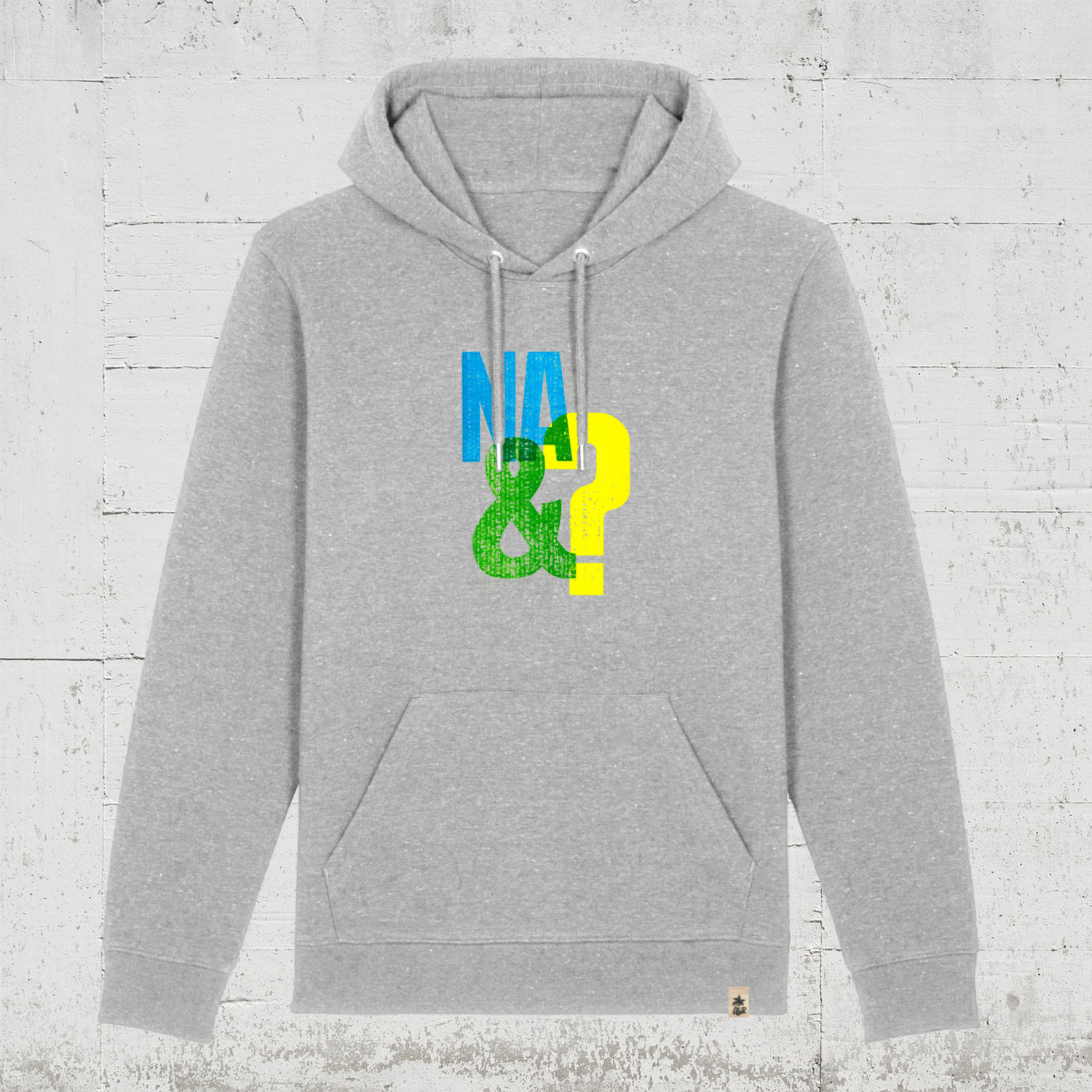 About Paper - Na&?  | Bio Hoodie unisex HLP Artists heather grey