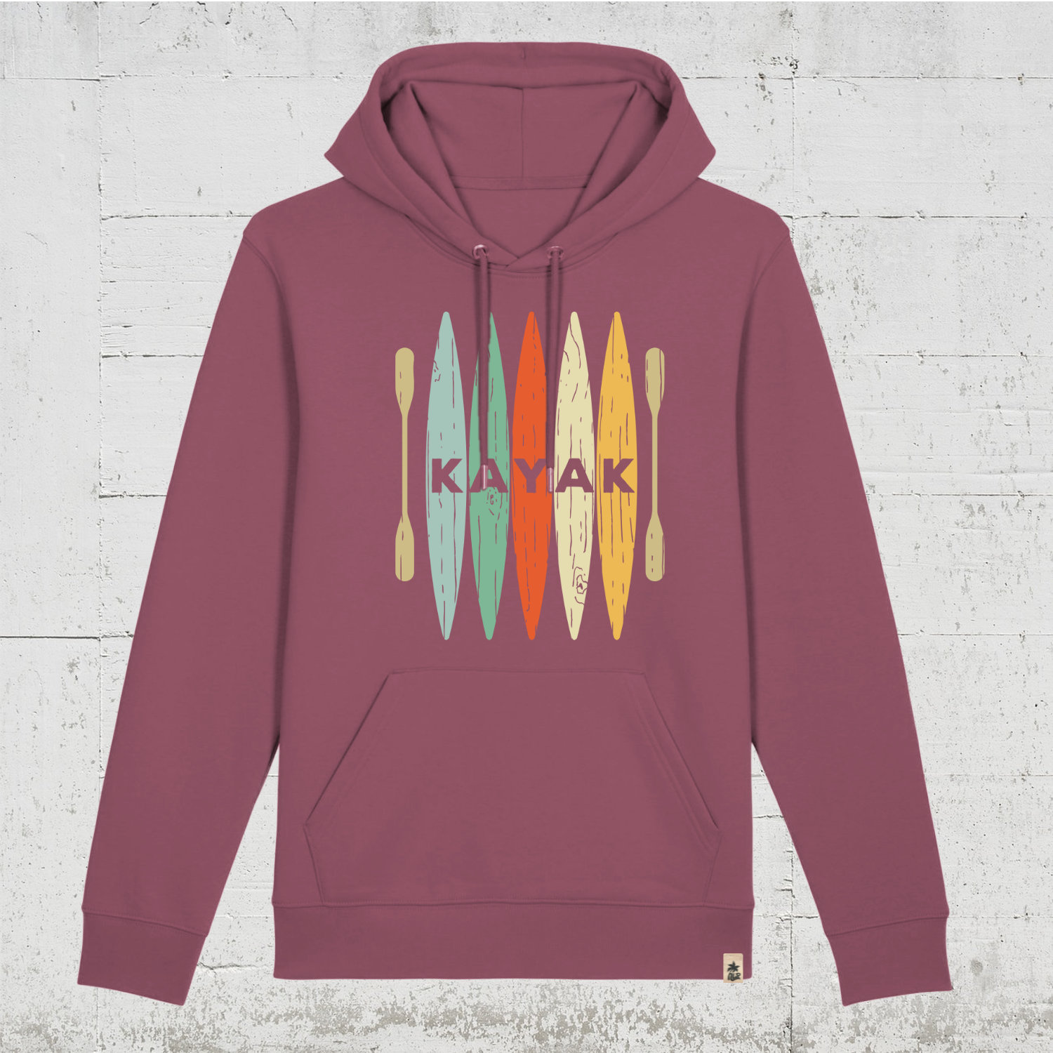 Kayak | Bio Hoodie unisex hibiscus rose