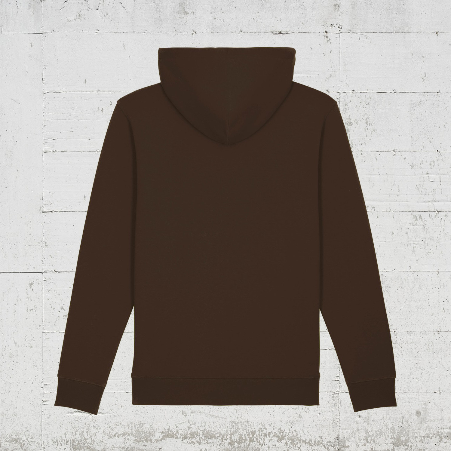 Heliboarder | Bio Hoodie unisex deep chocolate back