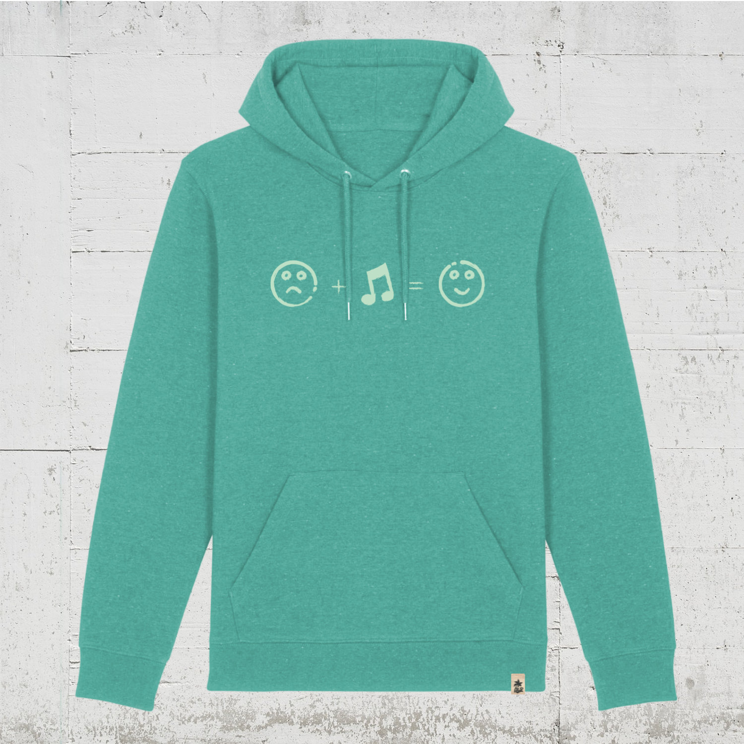 sad. music. happy. | Bio Hoodie unisex mid heather green