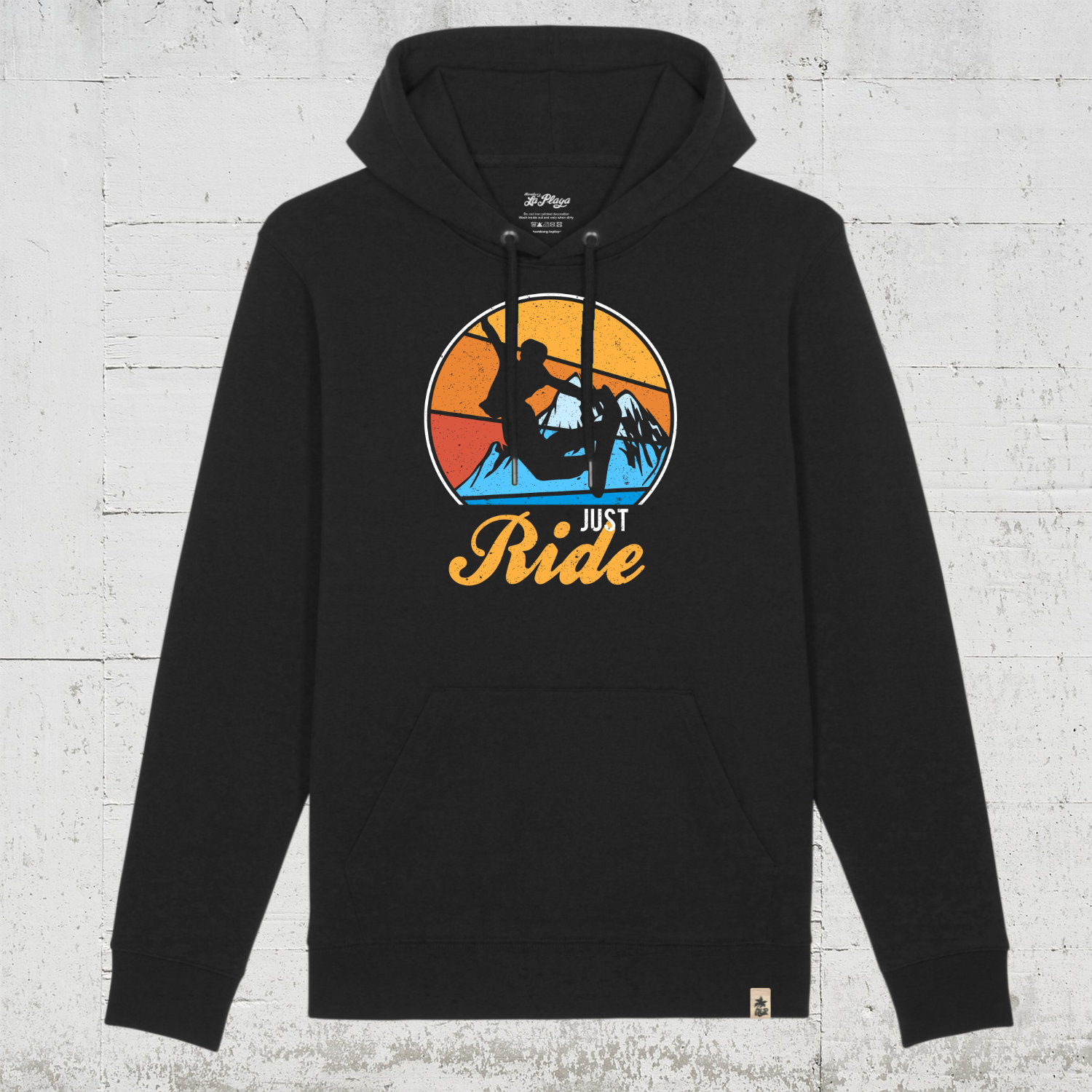 Just ride - Snowboard Edition | Bio Hoodie unisex - black front