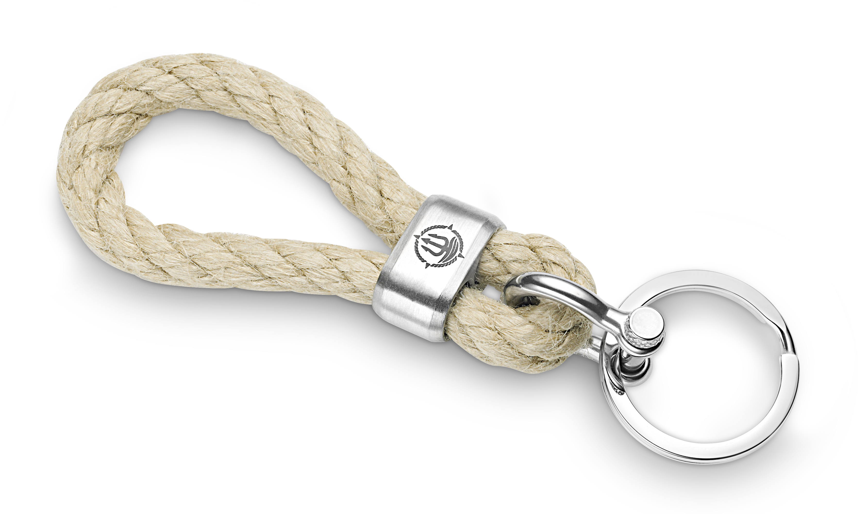 Schlüsselkette "Amrum" 8mm Segeltau hanffarben