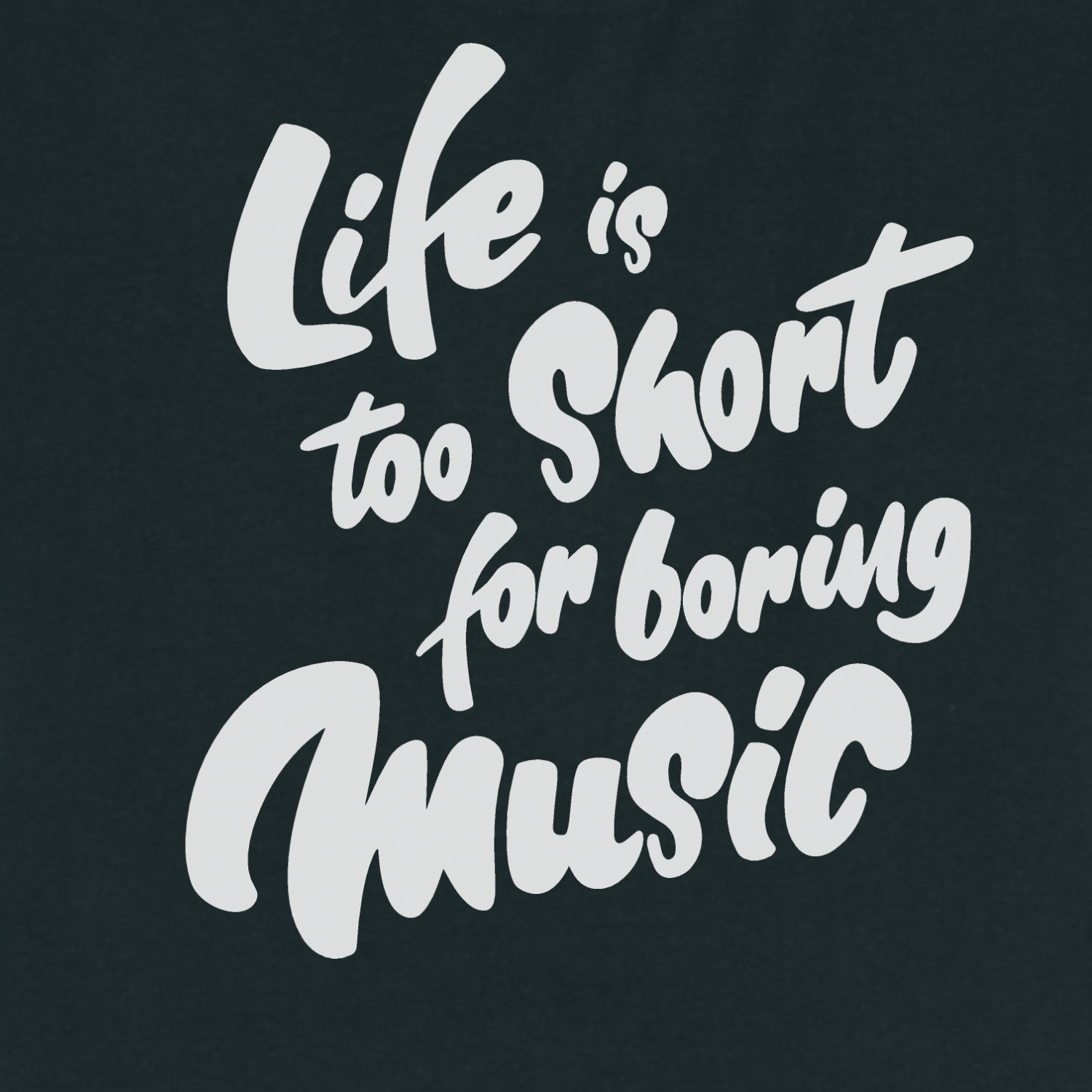 Lite is too short for boring music | Bio Hoodie unisex black