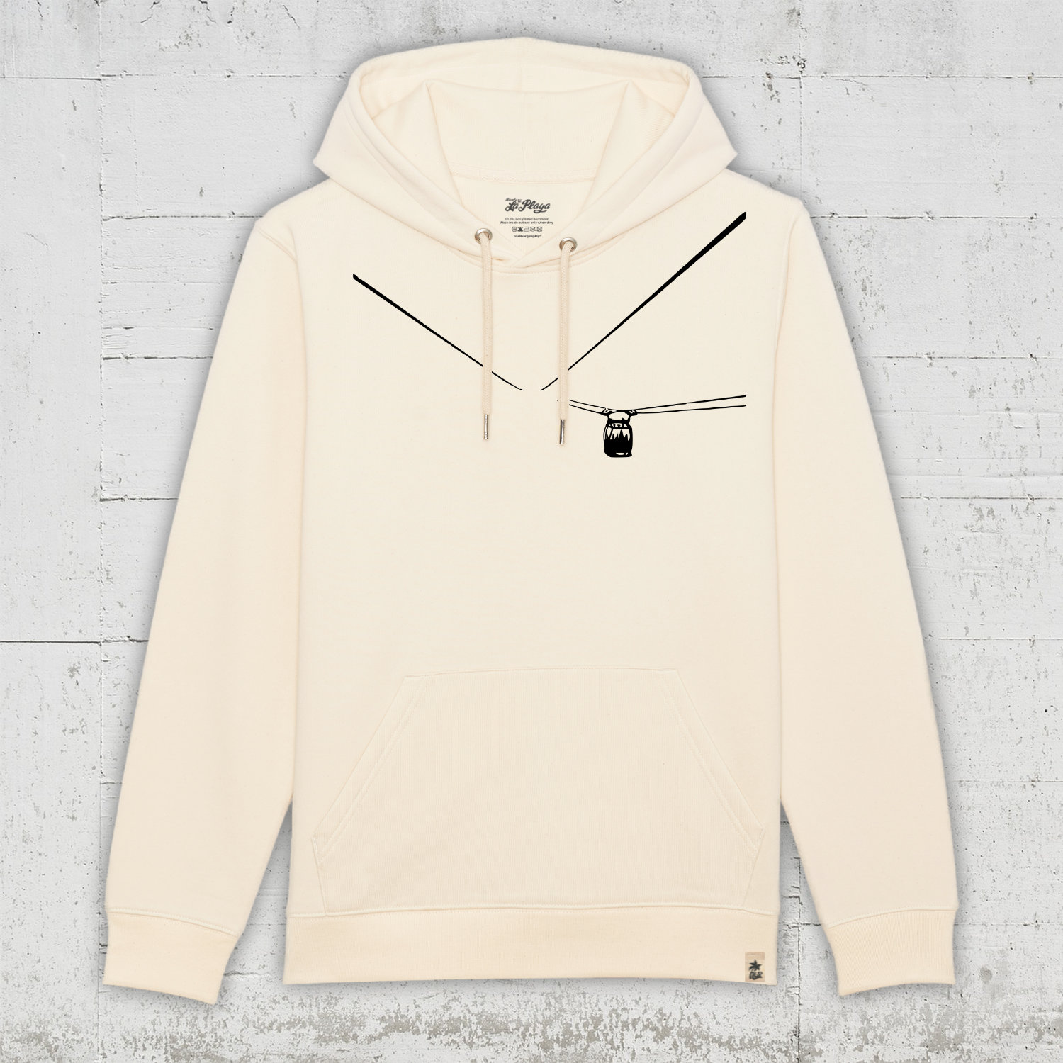 Nebelgondel | Bio Hoodie unisex - natural raw front