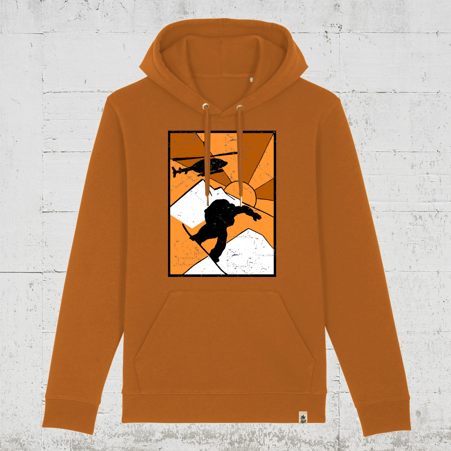 Heliboarder | Bio Hoodie unisex roasted organge
