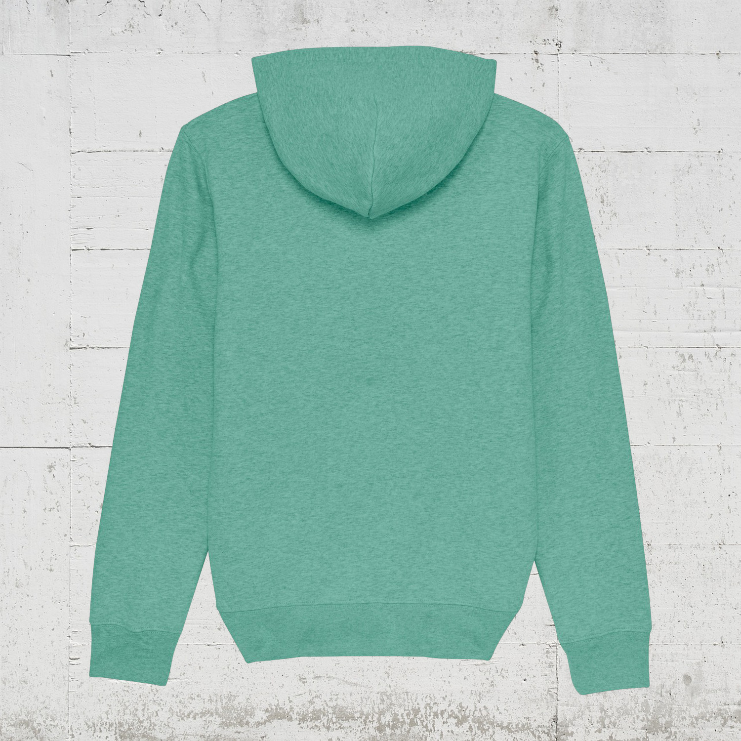 sad. music. happy. | Bio Hoodie unisex mid heather green back
