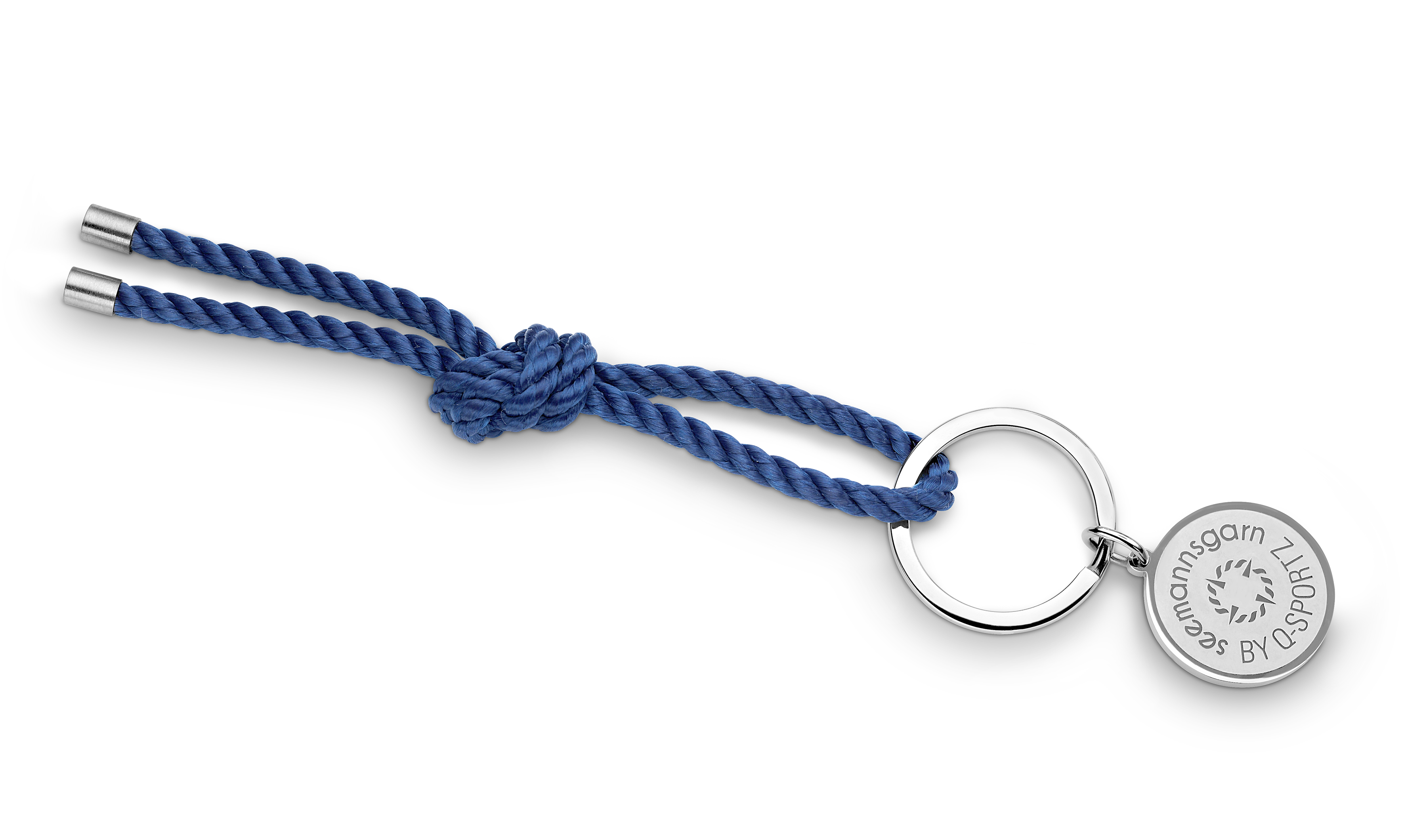 Schlüsselkette "Amrum" 4mm Segeltau navy-blau
