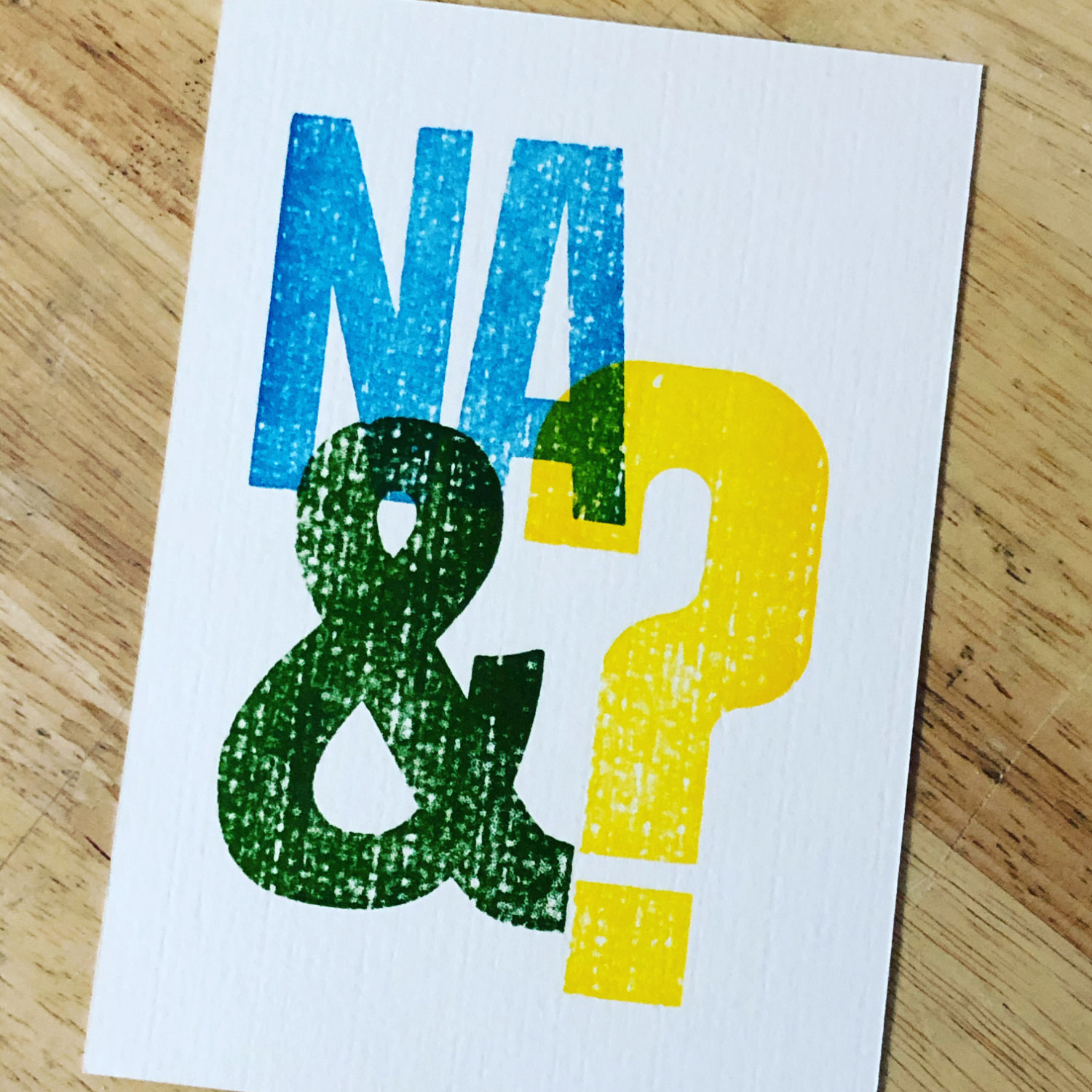 About Paper - Na&? - original Postkarte und Druckvorlage für den Textildruck