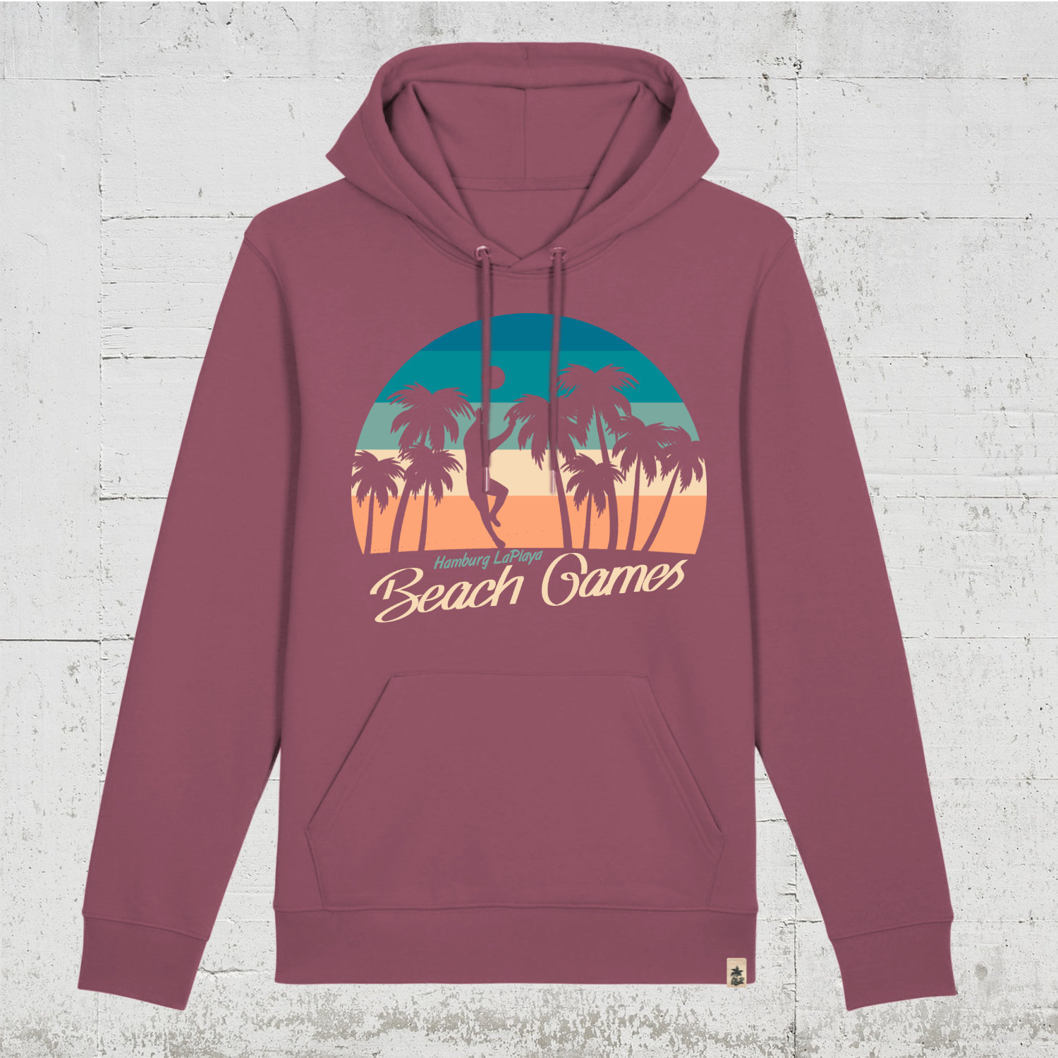 Beach Games | Bio Hoodie unisex hibiscus rose