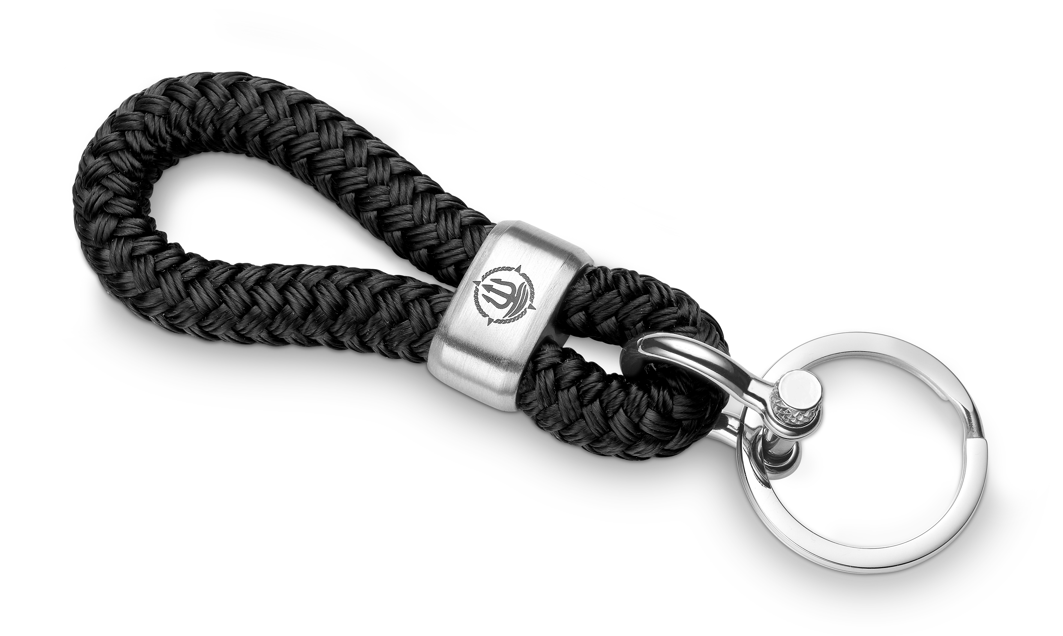 Schlüsselkette "Föhr" 8mm Segeltau, schwarz