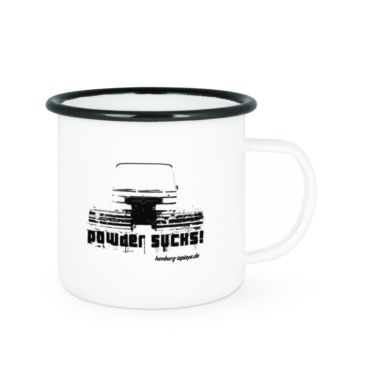 Powder Sucks! | Emaille-Tasse