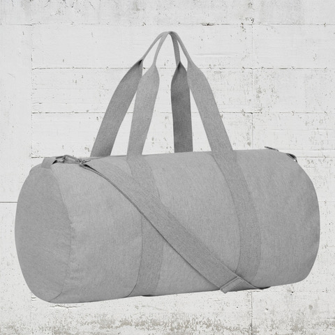 Signature Flower | Bio Duffle Bag - heather grey