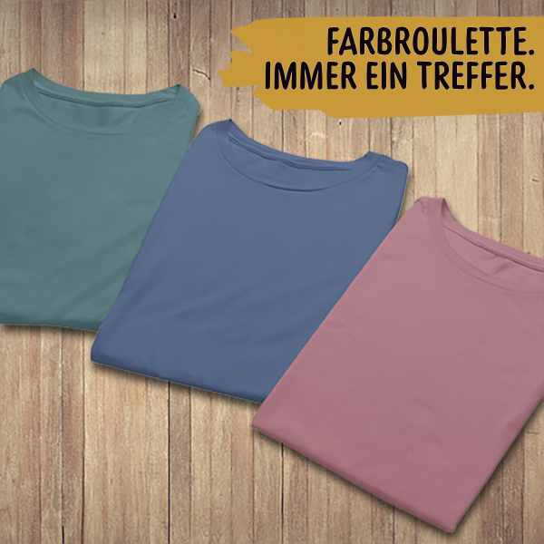 Farbroulette - Basic T-Shirt Set (3 Stück, Farbmix)