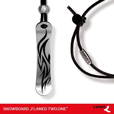 Snowboard Flamed Two.One Snowboard-Kette Q-Sportz