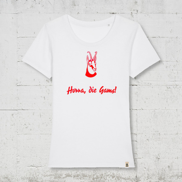 About Paper - Hurra die Gams | Bio T-Shirt Women HLP-Artists white