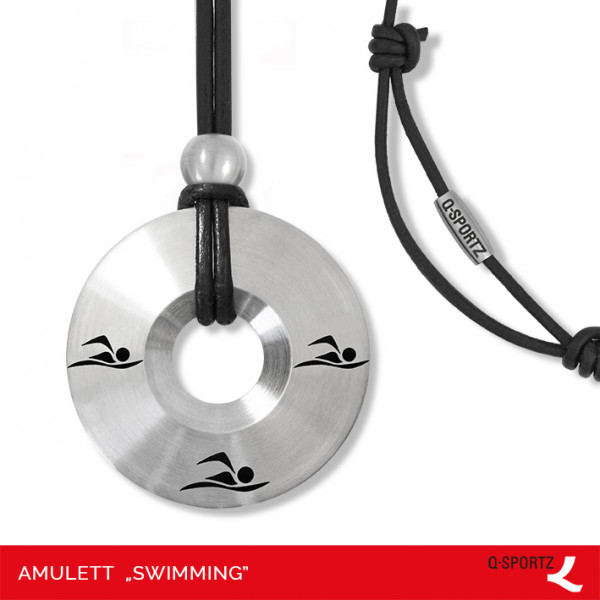 Swimming runde Amulett-Kette Q-Sportz