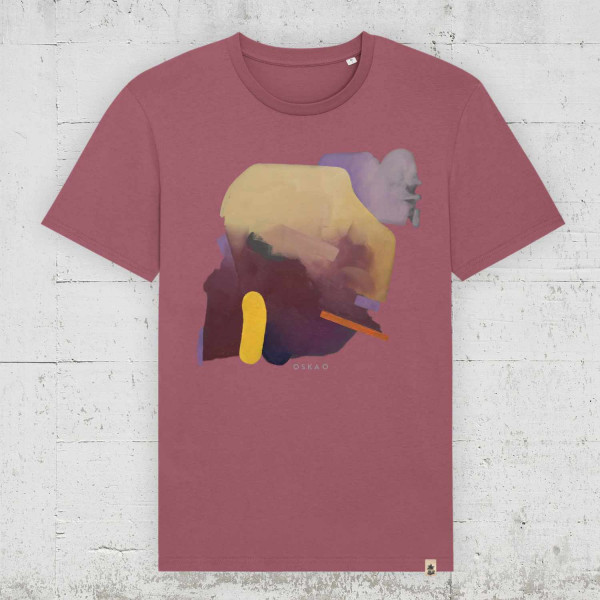 Oska O - Dough Heffner | Bio T-Shirt Men HLP-Artists - hibiscus rose - organic - vegan - fairwear