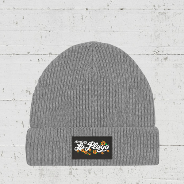 Signature Flower| Bio Fisherman Beanie unisex - mid heather grey