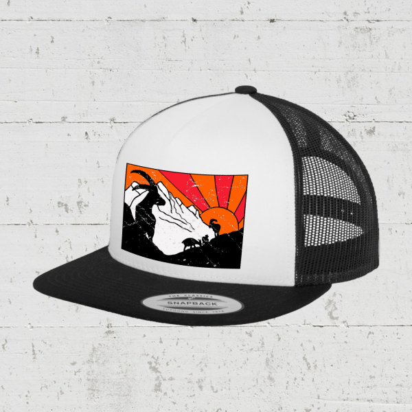 Backcountry | Trucker Cap front - black white black