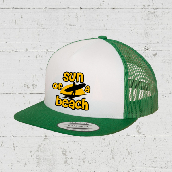 Sun Of A Beach | Trucker Cap front - kelly green white kelly green