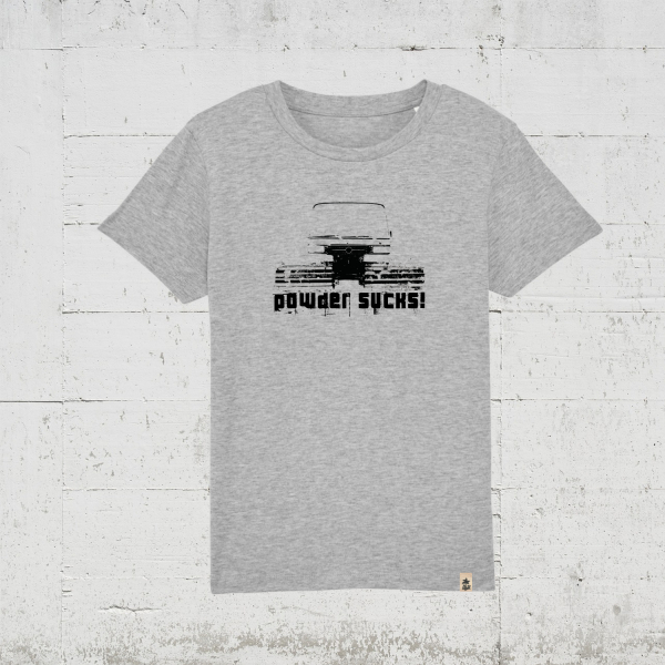 Powder Sucks! | Bio T-Shirt Kids - heather grey