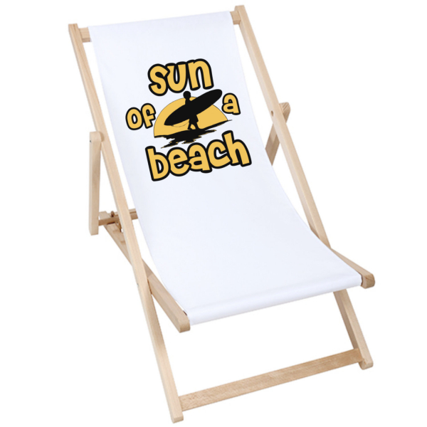Sun Of A Beach | Liegestuhl Deck Chair - white