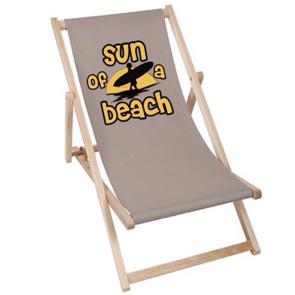 Sun Of A Beach | Liegestuhl Deck Chair - grey