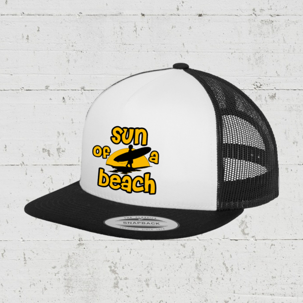 Sun Of A Beach | Trucker Cap front - black white black