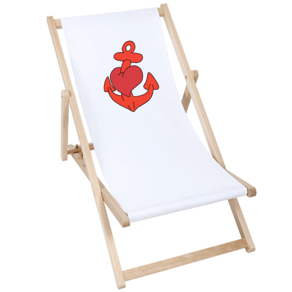 Anker groß | Liegestuhl Deck Chair - white