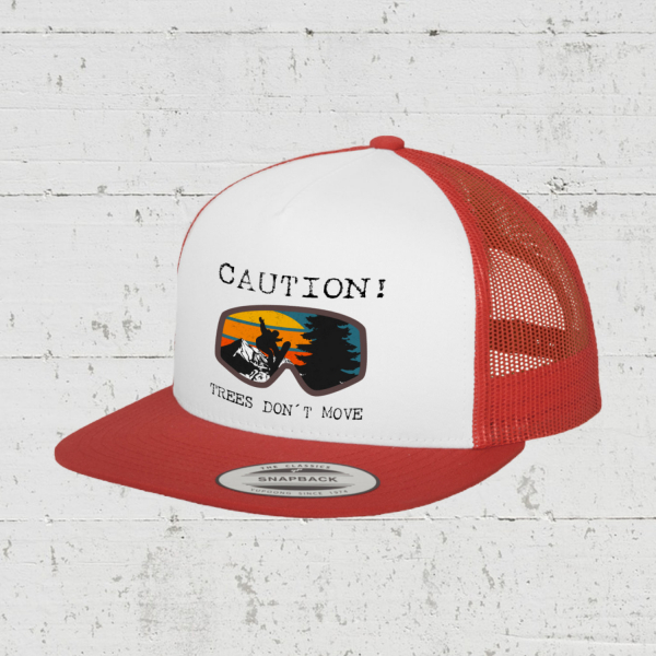Trees Don't Move | Trucker Cap front - red white red