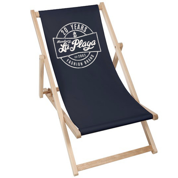 20 Years | Liegestuhl Deck Chair - black