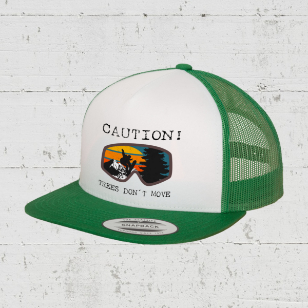 Trees Don't Move | Trucker Cap front - kelly green white kelly green