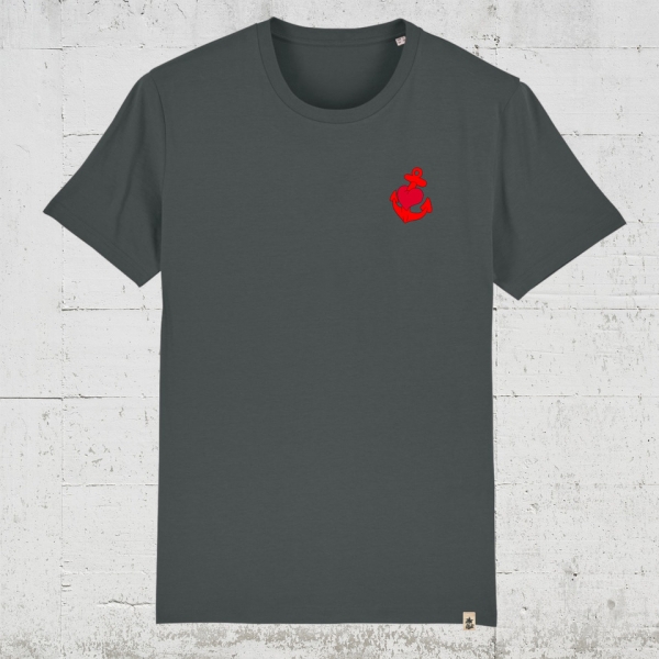 Anker klein | Bio T-Shirt Men anthracite