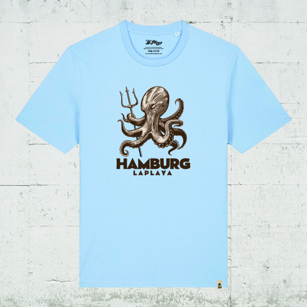 Neptuns Octopus | Bio T-Shirt Men in blue soul