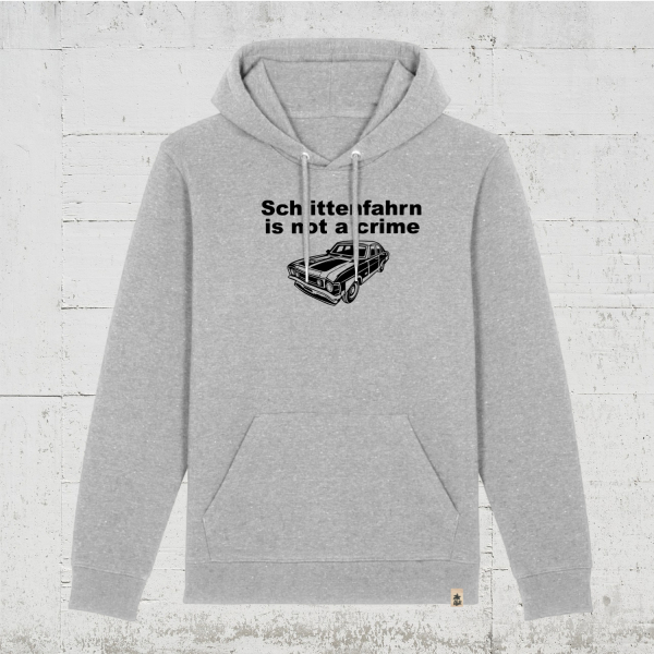 Schlittenfahrn is not a crime | Bio Hoodie unisex heather grey