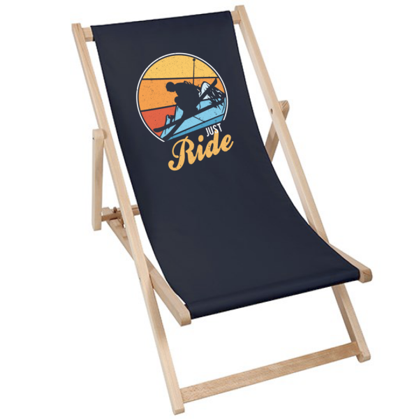 Just Ride - Ski Edition | Liegestuhl Deck Chair - black