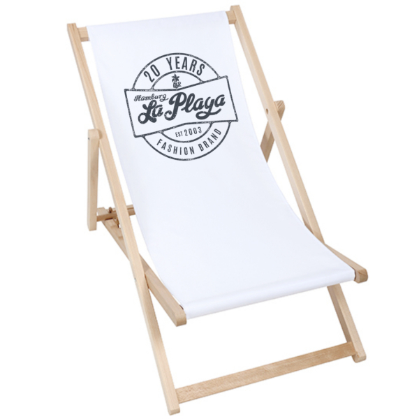 20 Years | Liegestuhl Deck Chair - white