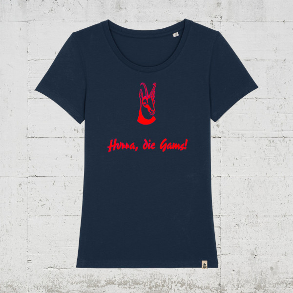 About Paper - Hurra die Gams | Bio T-Shirt Women HLP-Artists french navy