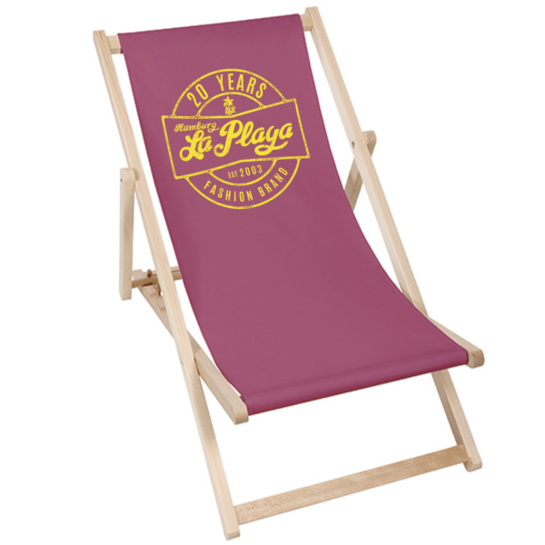 20 Years | Liegestuhl Deck Chair - burgundy